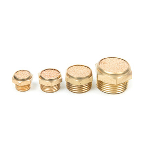 Silenciador neumático de latón de 6 mm, 1/4 pulgada, rosca externa, cabeza plana, ajustable, en forma de torre, para equipos de aire - Product Image 1