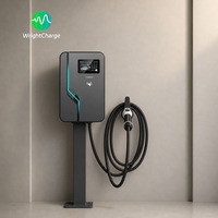 Estación de Carga para Vehículos Eléctricos para Hoteles, Wallbox de 11KW Tipo 2, Cargador Inteligente Trifásico de CA con WiFi, RFID, OCPP, Pantalla LCD, Control por Aplicación, UKCA, IP65, WrightCharge