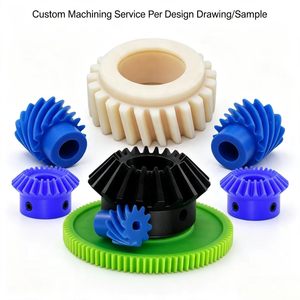 Engranaje Cónico de Plástico PEEK POM PA66 Resistente al Desgaste, Moldeado por Inyección CNC, para Maquinaria Industrial, Corte y Procesamiento - Product Image 1