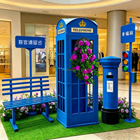 Cabine téléphonique NINI pour photographie, fleurs, décoration de mariage à Londres, cabine téléphonique classique blanche en métal de Londres