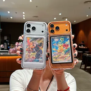 New Product [Magnetic] 64x90mm Pokémon Card Phone Case Suitable for iPhone 17 Promax Card Insertion Protective Case - Product Image 3