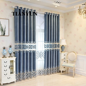 Acheter Rideaux <span class=keywords><strong>en</strong></span> <span class=keywords><strong>ligne</strong></span> Fournisseur chinois Prêt à l'emploi 2 Pièces Black Out Style europé<span class=keywords><strong>en</strong></span> Rideaux <span class=keywords><strong>en</strong></span> tissu bleu marine pour chambre à coucher - Product Image 2