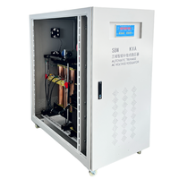 Stabilisateur de tension automatique triphasé AC SBW AVR 80 kVA, SVC, cuivre, haute efficacité 0,98, protection IP54, certifié CE, CNC