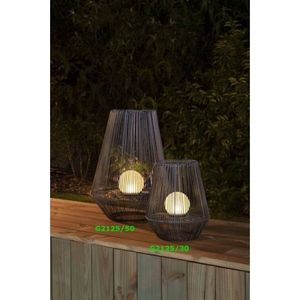 Lámpara solar de 30 cm con estructura de metal y polietileno, ideal para iluminar exteriores y jardines de forma ecológica. - Product Image 3