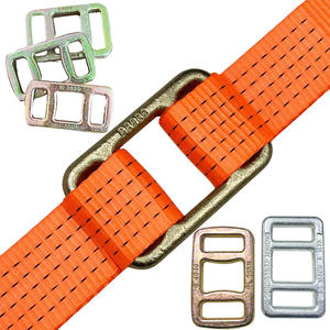 مشبك سلم مصنوع من الفولاذ الكربوني المجلفن مطبوع عليه شعار مخصص، للاستخدام أحادي الاتجاه، لأشرطة البولي المنسوجة 30 مم/40 مم/50 مم 1.5 2 بوصة - Product Image 1