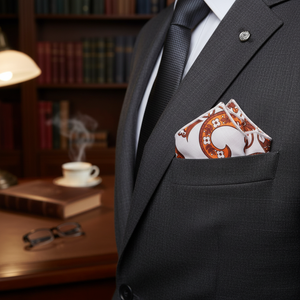 Mouchoir de poche en coton imprimé Bey Paisley pour homme adulte - Product Image 3