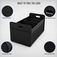Organisateur de coffre de voiture pliable en tissu Oxford renforcé, boîte de rangement multi-compartiments pour SUV, berline, camion