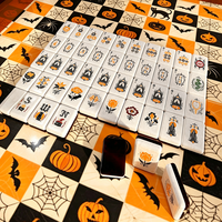 Jeu de 160 tuiles de Mahjong américaines en acrylique, jeu de table personnalisé pour Halloween, pour les soirées et les nuits en famille