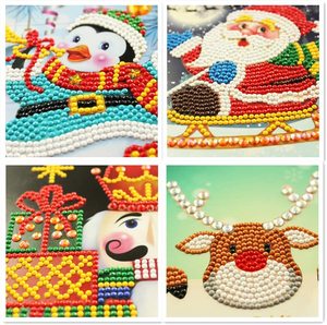 Tarjeta de Navidad de 1 foto 5D, Kits de pintura de diamantes, árbol de Navidad, Papá Noel, tarjeta de felicitación de Navidad - Product Image 2