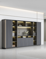 Meubles de bureau Design moderne Bureau de travail en bois italien pour PDG Bureau de direction
