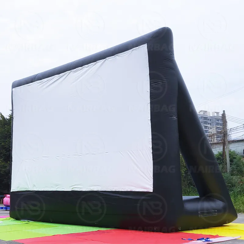 Büyük şişme hava ekran açık sinema ekipmanları şişme açık film ekranı film projeksiyon perdesi