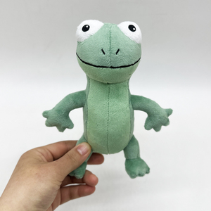Peluche de castor sentado amarillo y lagarto verde, juguete de peluche para niños, regalos, muñeco de peluche lindo, juguete de peluche suave, venta al por mayor - Product Image 6