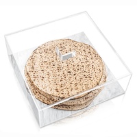 RAY YI Maßgefertigte Großhandels-Judaica-Honigschale aus Acryl in Zylinderform für Rosch Haschana