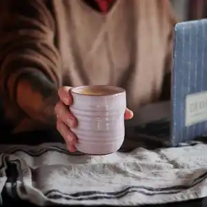Caneca de chá de cerâmica premium, caneca de café expresso artesanal sem alça, cerâmica antiga de grés