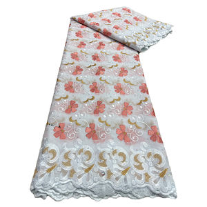 नी. ai 2025 नवीनतम अफ्रीकी स्विस स्वर फीता फीता उच्च गुणवत्ता वाले निगेरियन ट्यूल फीता कपड़े कपास फीता औपचारिक प्राम पार्टी गाउन ड्रेस - Product Image 5