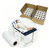 Rouleau de draps jetables imperméables en papier + PE pour table d'examen, idéal pour hôpitaux, spas et salons de massage