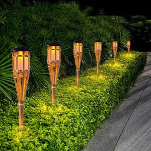 Outdoor Waterproof Led <strong>Tiki</strong> <strong>Torches</strong> with Flickering Flame Landscape Garden Pathway Decoration Lighting with Auto On/Off - Product Image 2