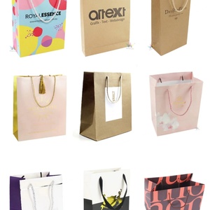 Sac en papier Crown Win pour clients, avec lamination mate/brillante, impression couleur, ruban, cordon, nœud, poignée - Product Image 5