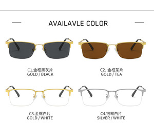 Nuevas Gafas de Sol de Media Montura <span class=keywords><strong>para</strong></span> Hombre de Negocios, Protección UV400 <span class=keywords><strong>para</strong></span> Miopía, Gafas Ópticas, Protección Solar - Product Image 6