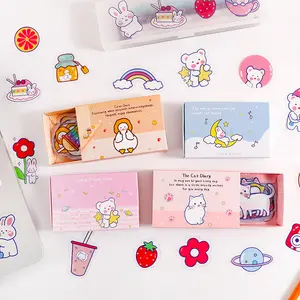 Neue Kawaii Briefpapier Boxed Aufkleber Korea Cartoon Bär Aufkleber DIY dekorative Aufkleber 40 Pcs