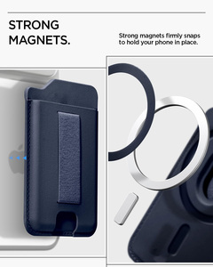 Portefeuille magnétique anti-RFID avec logo personnalisé, <span class=keywords><strong>porte</strong></span>-cartes en cuir PU N52 pour Samsung Galaxy S25 S24 Ultra Z Fold Flip - Product Image 2