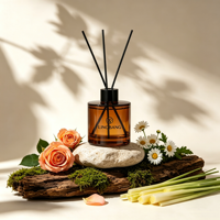 Bouteilles en verre vides de couleur personnalisée 30ml/50ml/80ml/100ml/120ml avec bouchon à vis anti-fuite pour huiles essentielles d'aromathérapie à usage domestique