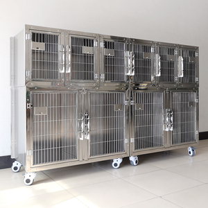 Toptan Fiyat 10 Kapılı Paslanmaz Çelik Köpek Kafesleri Veteriner Ekipmanı Evcil Hayvan Hastanesi Kafesi - Product Image 5