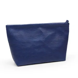 PU Leather Royal Blue Toilet Bag Big Pack Wash Bag Cosmetic Bag