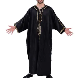 Erkekler kadınlar için 2024 yeni ramada toptan Duba kaftan thobe afrika yeni islam erkek robe fas erkek thobe