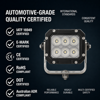 Lampe de travail LED 60W 6000LM avec puce OSRAM - 50000 heures de durée de vie, étanche IP69K pour l'exploitation minière, la construction, le tout-terrain