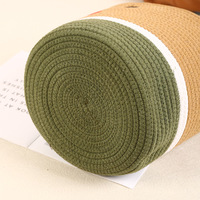 Panier tressé en corde de coton pour décoration de Noël, design mignon, taille et couleur personnalisables, pour collations, bonbons, jouets, cadeaux, rangement