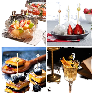 ไม้จิ้มฟันไม้ไผ่สำหรับค็อกเทล100ชิ้นไม้ไผ่แบบใช้แล้วทิ้งไม้เ<span class=keywords><strong>สี</strong></span>ยบอาหารงานปาร์ตี้พร้อมมุกสีชมพูวัสดุไม้สำหรับตกแต่ง - Product Image 6