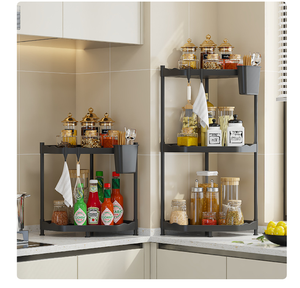 Organizador de <span class=keywords><strong>Cocina</strong></span> de Plástico de Gran Capacidad con <span class=keywords><strong>Estante</strong></span> <span class=keywords><strong>Giratorio</strong></span> para Especias y Botellas de Condimentos - Product Image 4