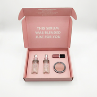 Boîte d'expédition en carton rigide personnalisée de luxe rose bleu violet écologique pour cosmétiques, parfums, cadeaux