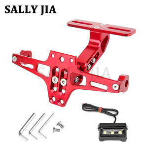 Soporte plegable para matrícula de motocicleta modificado con CNC aleación de aluminio señal de giro trasera soporte para matrícula de cola corta - Product Image 5