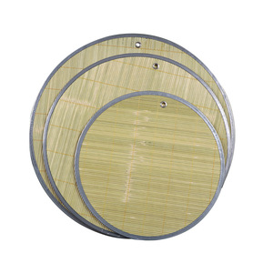Bamboo Dumpling <b>Mats</b> Round With Iron Edging Multi Size For Kitchen Use - Product Image 4