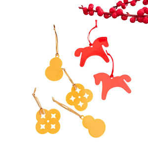 Colgante de Papel con Caballo Rojo y Fortuna Dorada, Decoración de Año Nuevo Chino para Adorno Festivo Colgante - Product Image 5