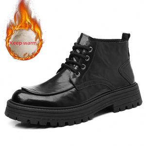 Dropshipping Product Black Fashion <b>Boots</b> Plus Velvet Warm High Top Cotton <b>Boots</b> Men - Product Image 6