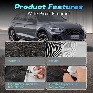 Rollo de aislamiento térmico de 80 pies cuadrados <span class=keywords><strong>para</strong></span> coche Van RV, barrera de protección térmica insonorizada, material negro - Product Image 6