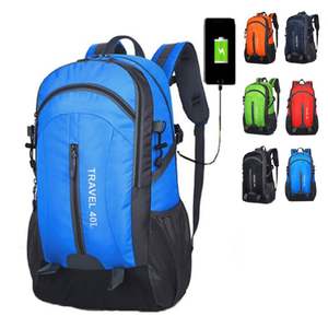 Sac à dos de voyage extérieur 35L pour hommes et femmes, sac à dos de randonnée décontracté, sacs de camping et d'alpinisme avec USB - Product Image 1