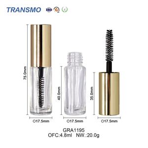 Emballage de tube de mascara en verre écologique, tube en verre pour mascara, eye-liner, mini flacon de mascara en verre de 4,8 ml - Product Image 1