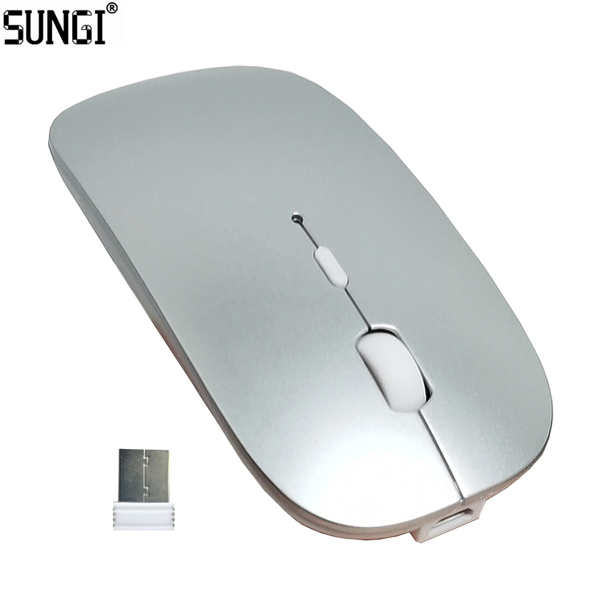 Silent Cordless Dual Mode Wireless BT Mouse Rechargeable 2.4G Wifi and Bluetooths Mouse for iPhone iPad Macbook