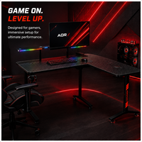Bureau de jeu extensible en métal AOR Esports L1 avec LED pour ordinateur et ordinateur portable