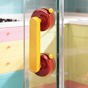 Poignées de porte à ventouse Dopamine, poignée double ventouse pour porte vitrée, réfrigérateur, salle de bain, toilettes, plastique, luxe léger - Product Image 3