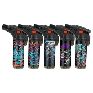 Nouveauté 2024 Briquets à flamme inclinée personnalisés Design personnalisé Briquets en plastique coupe-vent rechargeables Bon marché pour cadeaux - Product Image 6
