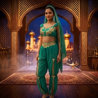 Nouveaux costumes de danse de salon attrayants bordeaux pour adultes, inspirés des Casse-Noisettes, de style arabe et indien, en jacquard, pour spectacles.
