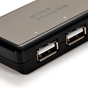 <b>USB</b> 2.0 4 Port <b>Hub</b> Plastic Desktop Expansion With Power Cable For Computer Peripherals - Product Image 4
