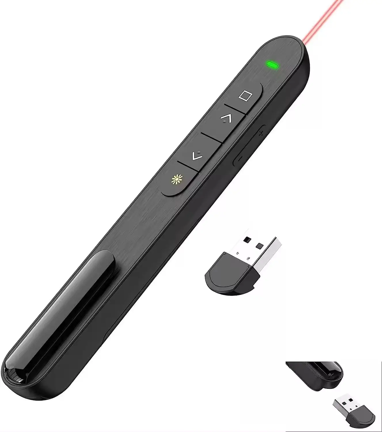 Không Dây laser từ xa Bút Trình bày thiết bị trang chuyển Puntero không dây Laser Presenter USB Power Point Presenter Pen