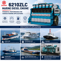Moteur diesel marin à vitesse moyenne SCDC ZICHAI 6210ZLC-8 735 kW 1000 tr/min, remplacement pour Yanmar 6N330, utilisé pour les bateaux de transport de marchandises