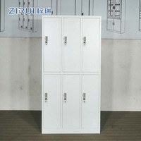 Armoire de rangement métallique à six compartiments en acier pour bureau et personnel - Vente en gros usine